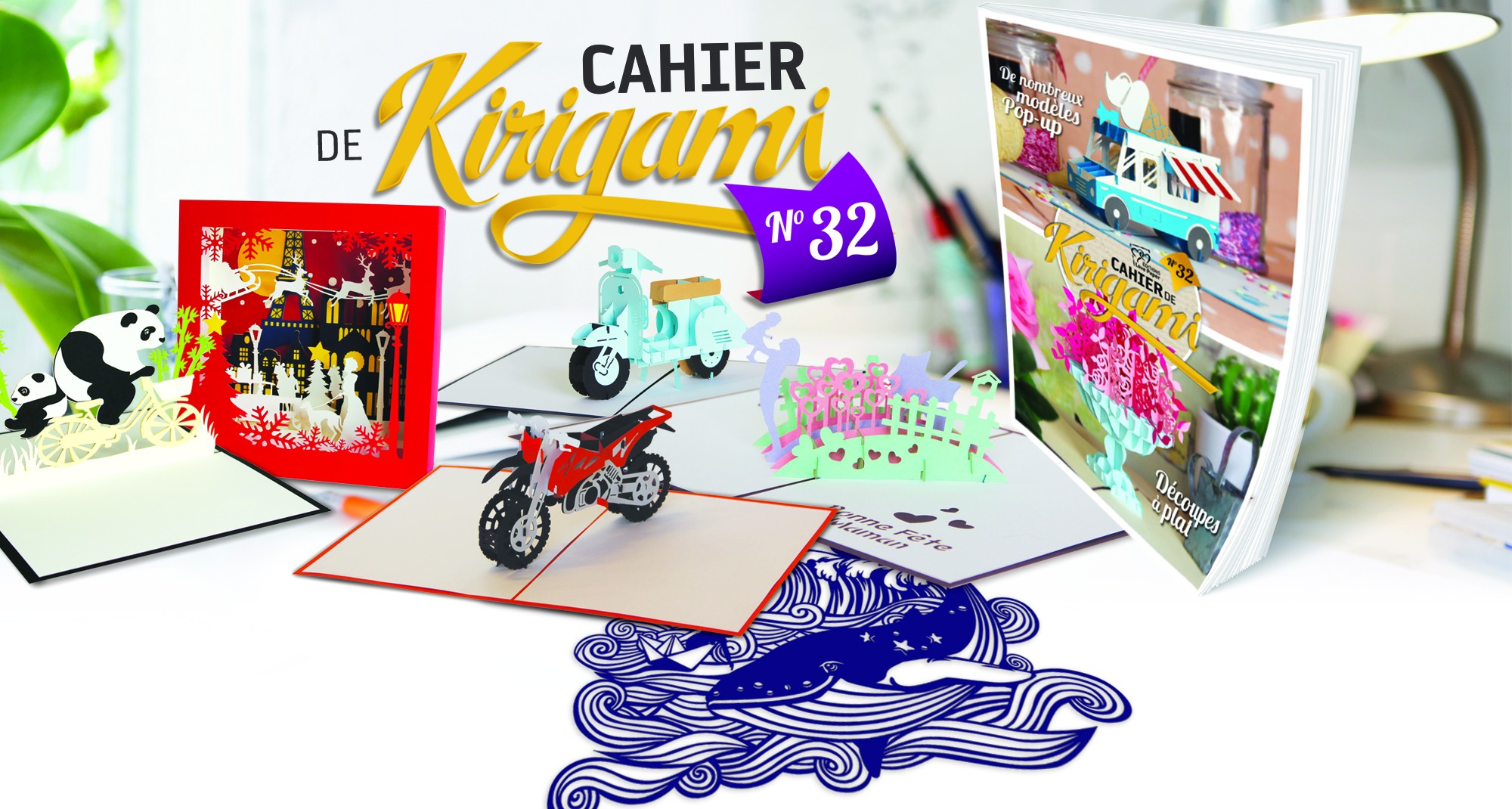 Cahier de Kirigami 32 DIY LOISIR CREATIF Kirigami papier découpe